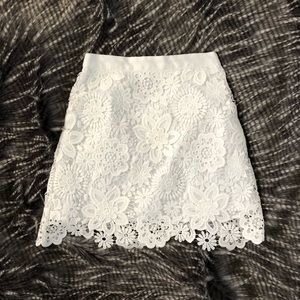 White Floral Topshop skirt
